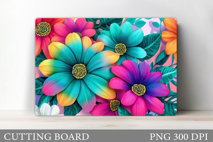 Floral Cutting Board Design. Flowers Cutting Board