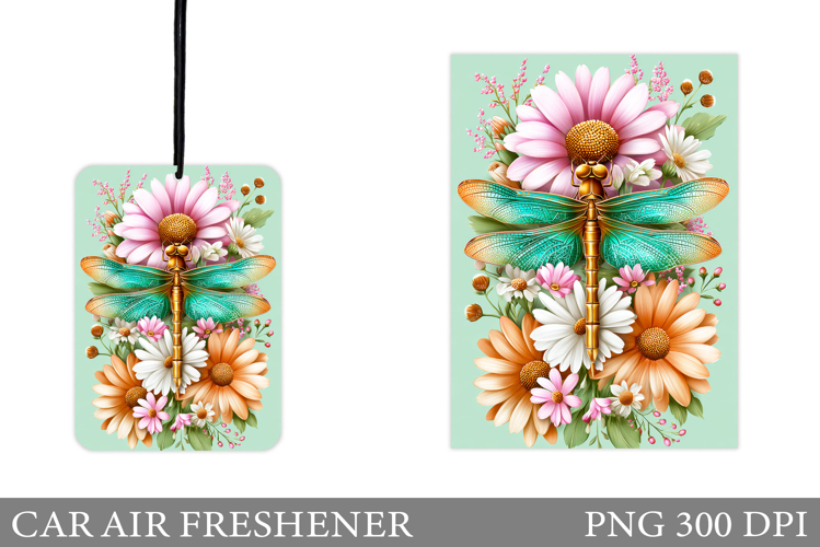 Dragonfly Car Air Freshener. Dragonfly Sublimation