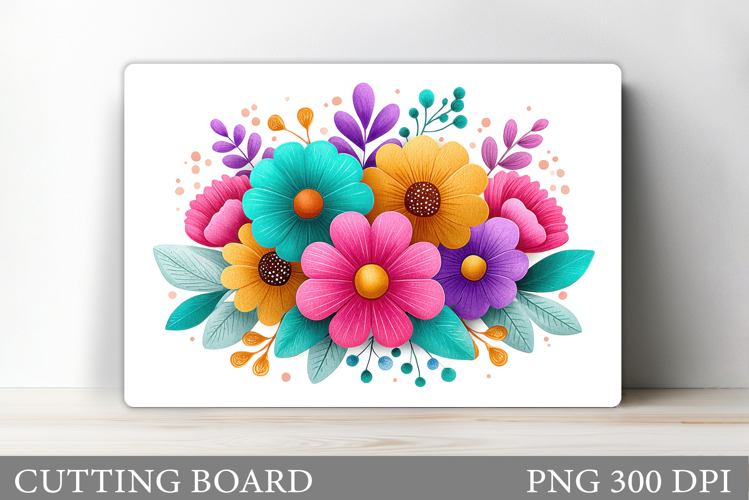 Flowers Cutting Board. Floral Cutting Board Sublimation