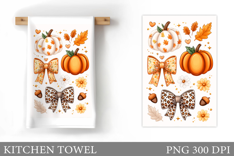 Fall Kitchen Towel Design. Fall Kitchen Towel Sublimation