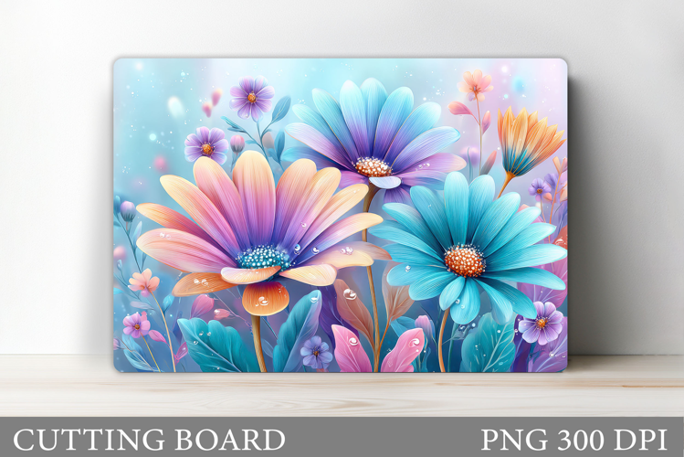 Floral Cutting Board Design. Flowers Cutting Board