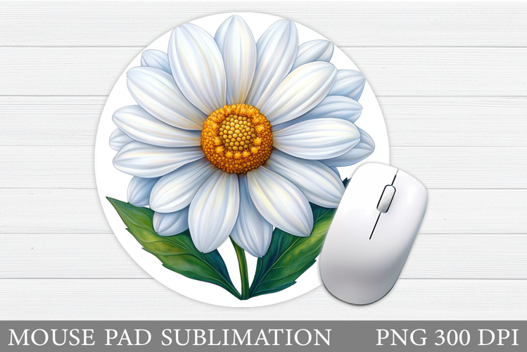 Flowers Mouse Pad Design. Daisy Flowers Mouse Pad