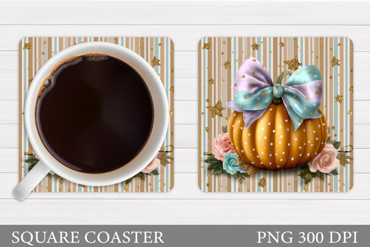 Pumpkin Coaster Design. Pumpkin Sublimation example image 1