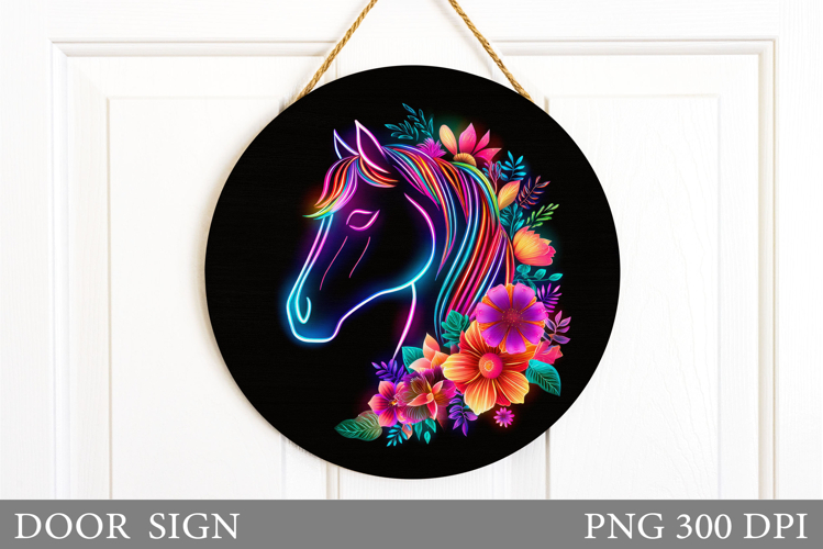 Horse Door Sign Design. Horse Sublimation