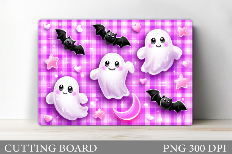 Ghost Cutting Board Sublimation. Halloween Cutting Board