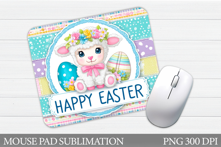 Easter Lamb Mouse Pad Design. Easter Mouse Pad Sublimation