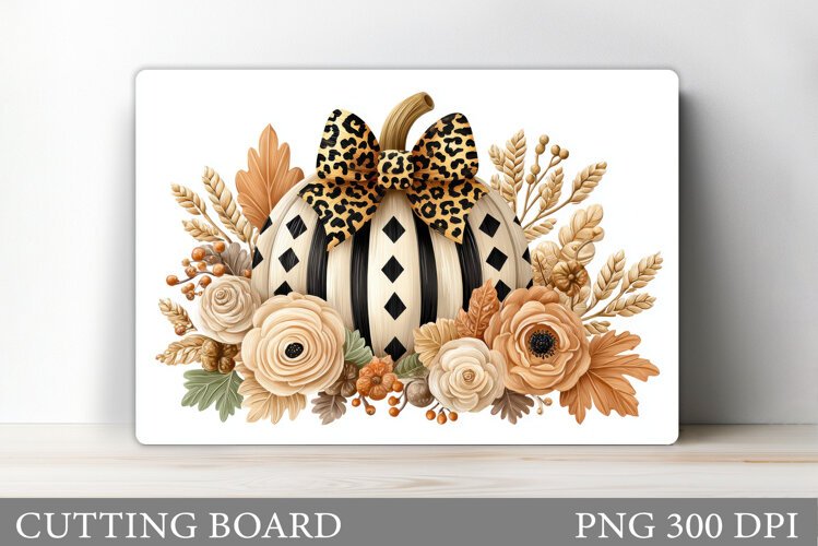 Pumpkin Cutting Board Design. Pumpkin Sublimation example image 1