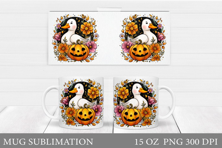 Halloween Goose Mug Design. Halloween Mug Sublimation