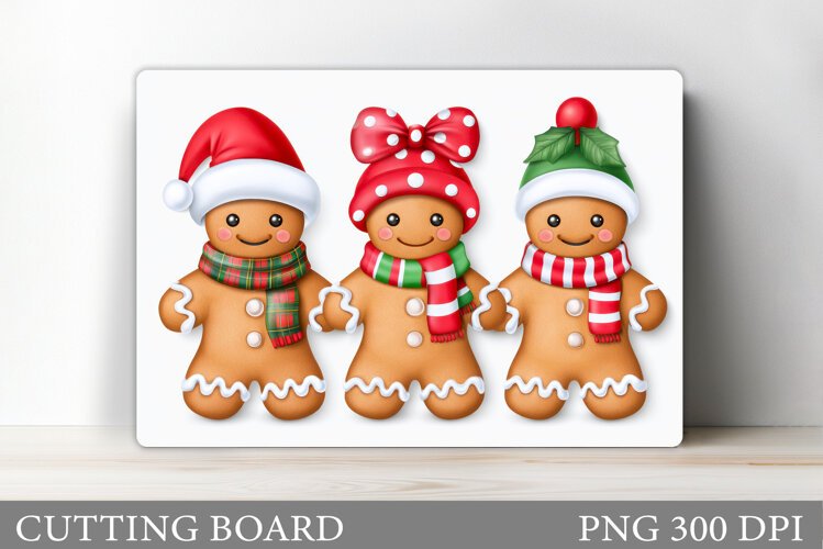 Gingerbread Cutting Board. Christmas Cutting Board Design example image 1