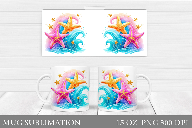 Starfish Mug Design. Starfish Sublimation