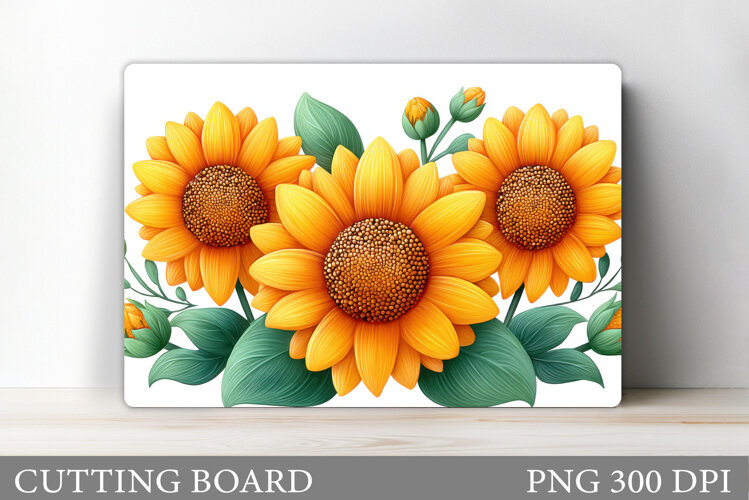 Sunflowers Cutting Board. Floral Cutting Board Design example image 1