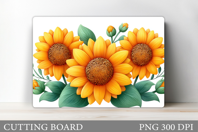 Sunflowers Cutting Board. Floral Cutting Board Design