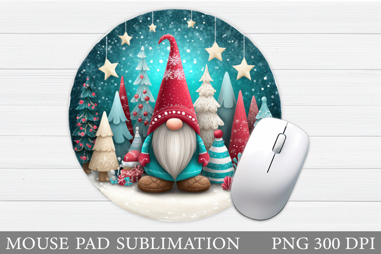 Christmas Gnome Mouse Pad. Christmas Mouse Pad Sublimation