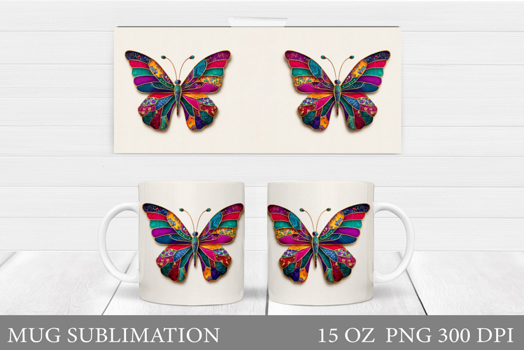 Butterfly Mug Design. Butterfliy Mug Sublimation