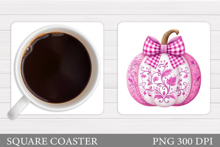 Pumpkin Coaster Design. Pumpkin Sublimation example image 1