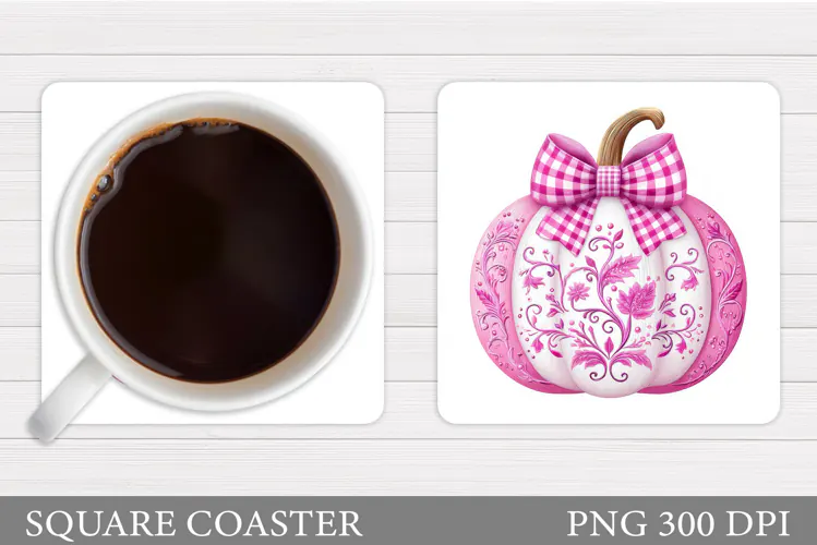 Pumpkin Coaster Design. Pumpkin Sublimation
