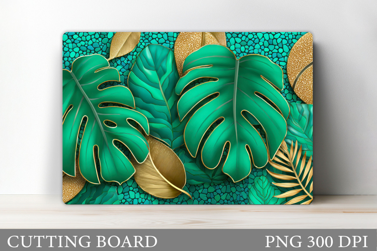Tropical Leaves Cutting Board. Tropical Cutting Board
