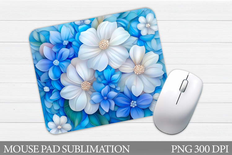 Flowers Mouse Pad Sublimation. Floral Mouse Pad Design