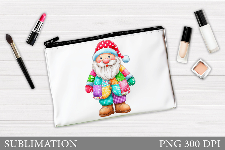Santa Claus Cosmetics Bag. Christmas Makeup Bag Sublimation