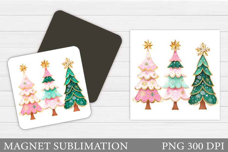 Christmas Tree Magnet Design. Christmas Magnet Sublimation