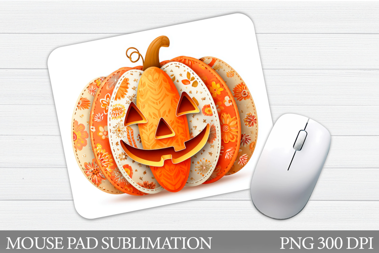 Halloween Pumpkin Mouse Pad. Halloween Mouse Pad Sublimation
