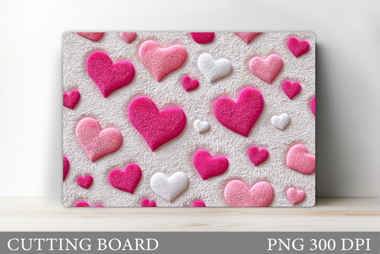 Hearts Cutting Board Design. Hearts Kitchen Cutting Board example image 1