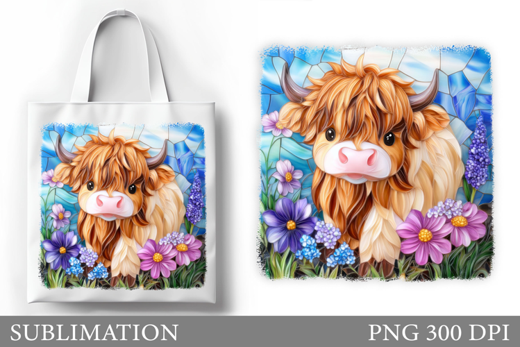 Cute Cow Tote Bag Sublimation. Cow Flowers Sublimation