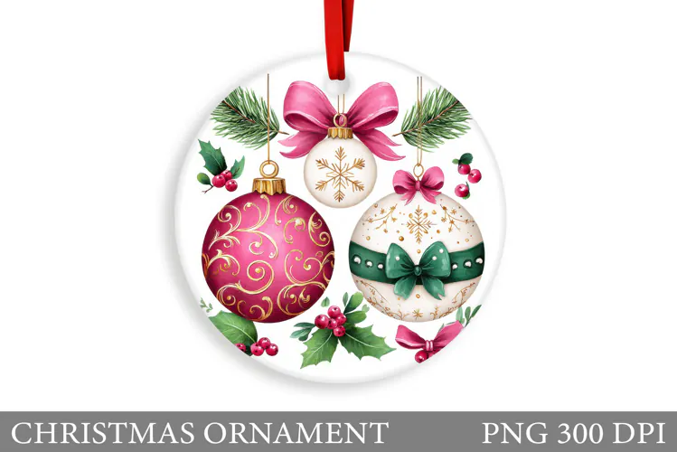 Christmas Ornament Sublimation. Merry Christmas Ornament