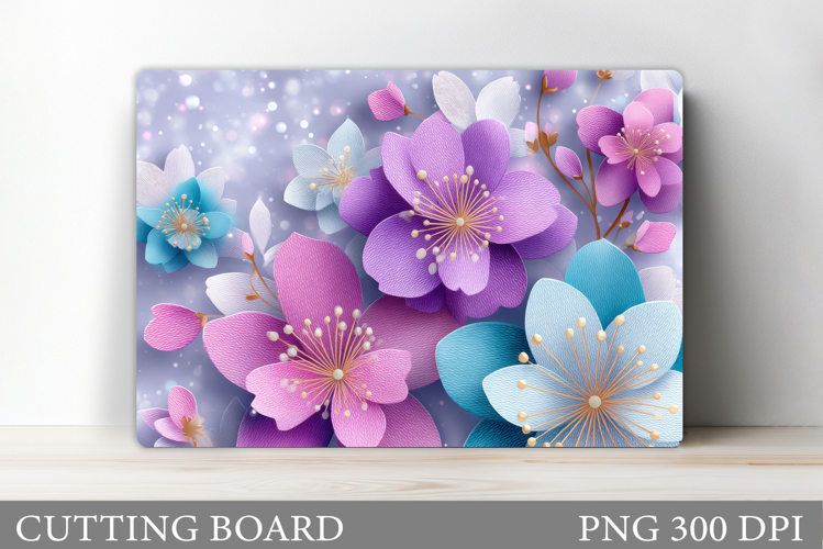 Floral Cutting Board Design. Flowers Cutting Board