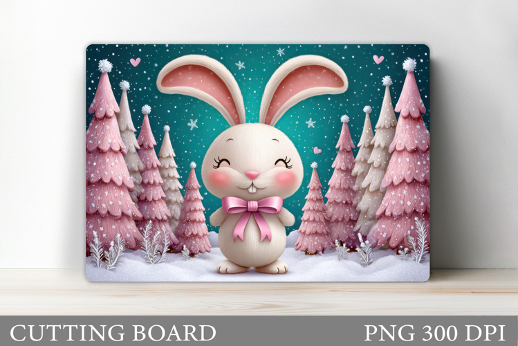 Christmas Bunny Cutting Board. Christmas Cutting Board