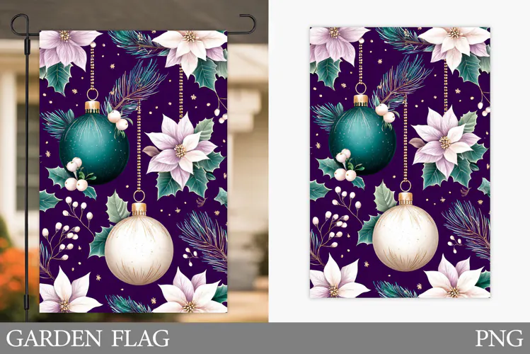 Christmas Garden Flag Design. Christmas Sublimation