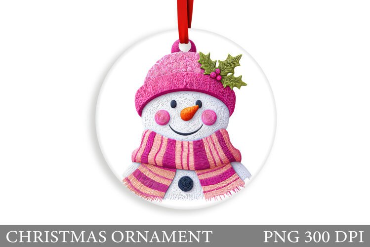 Snowman Christmas Ornament. Christmas Ornament Sublimation example image 1