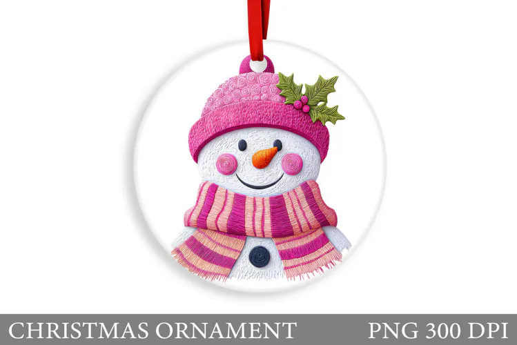 Snowman Christmas Ornament. Christmas Ornament Sublimation