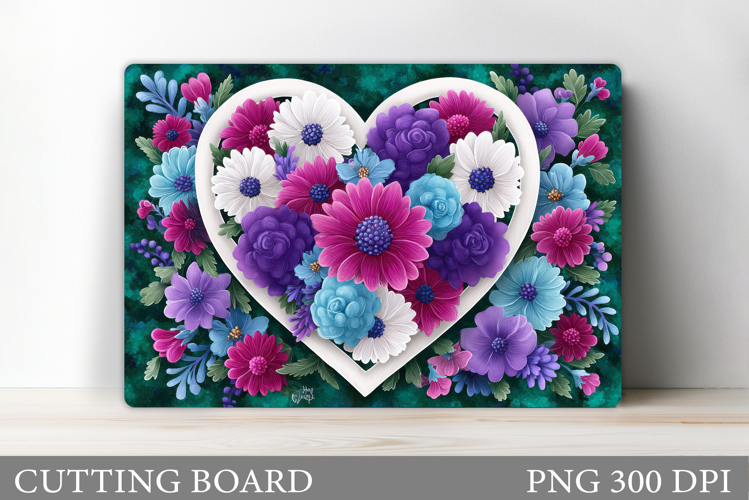 Floral Cutting Board Design. Flowers Cutting Board
