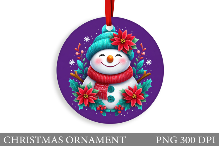 Snowman Christmas Ornament. Snowman Ornament Design