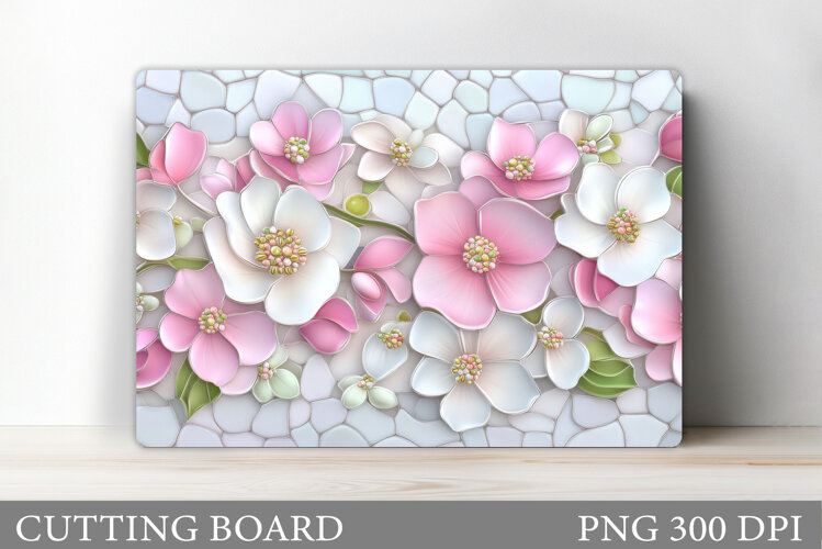 Flowers Cutting Board. Floral Cutting Board Sublimation example image 1