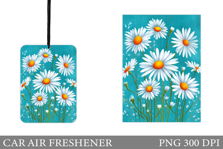 Daisy Flowers Car Air Freshener. Floral Car Air Freshener