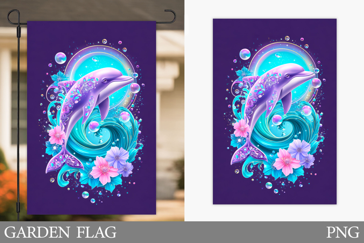 Dolphin Garden Flag Design. Dolphin Sublimation