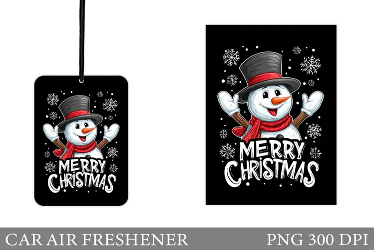 Snowman Car Air Freshener. Christmas Car Air Freshener