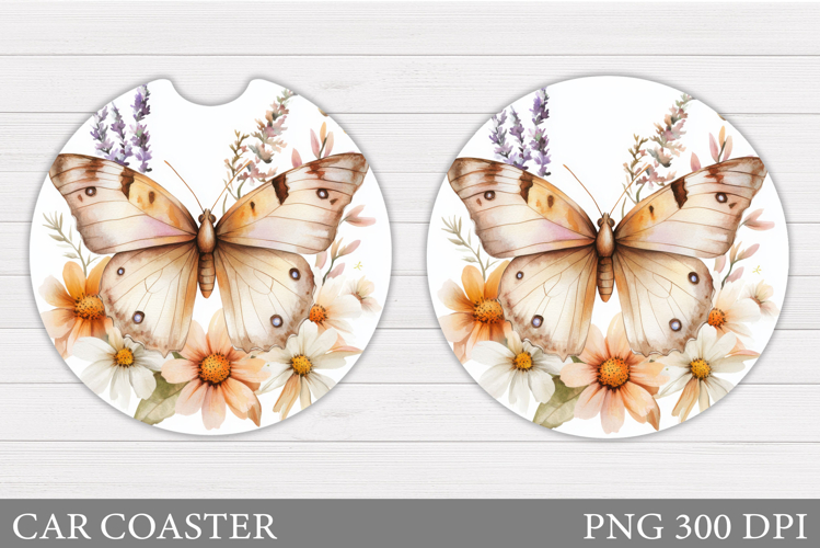 Butterfly Car Coaster Design. Butterfly Sublimation