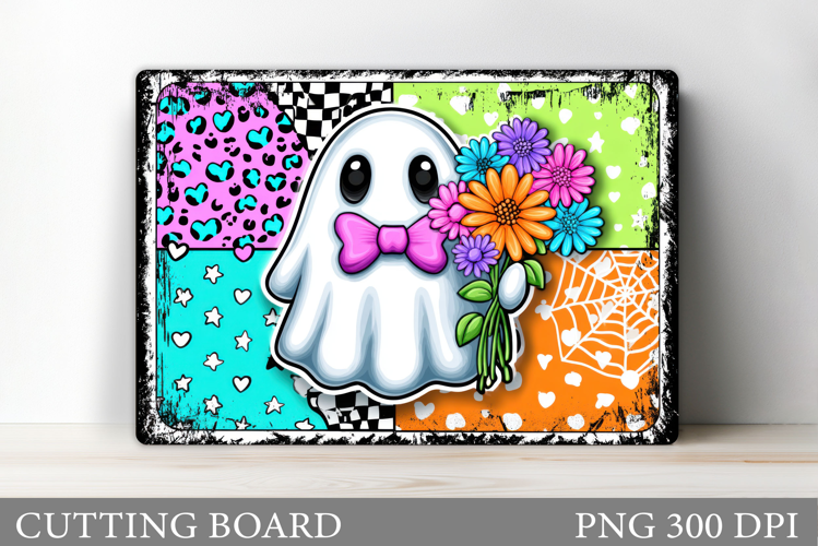 Ghost Cutting Board Sublimation. Halloween Cutting Board