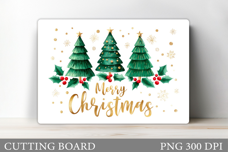 Christmas Tree Cutting Board Design. Kitchen Cutting Board
