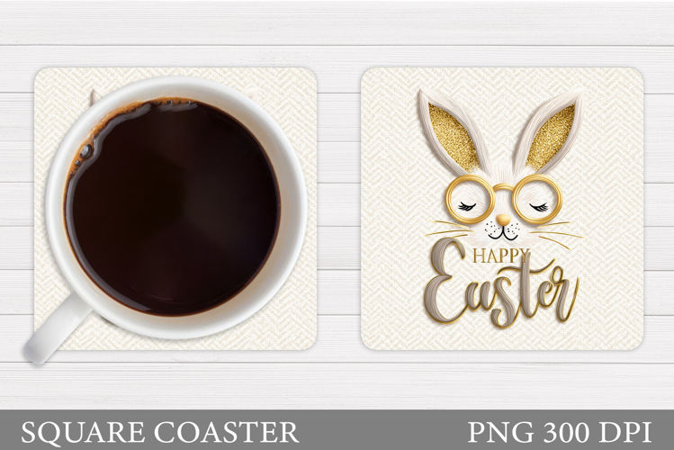 Easter Bunny Coaster Design. Easter Coaster Sublimation