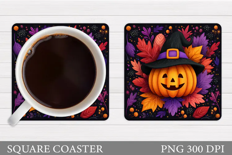 Halloween Pumpkin Coaster. Halloween Coaster Design