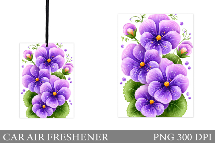 Flowers Car Air Freshener. Car Air Freshener Sublimation