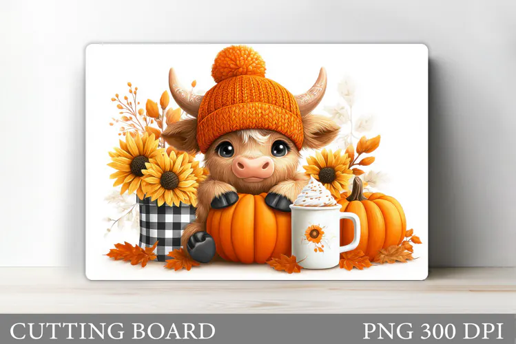 Fall Cow Cutting Board. Fall Cutting Board Design