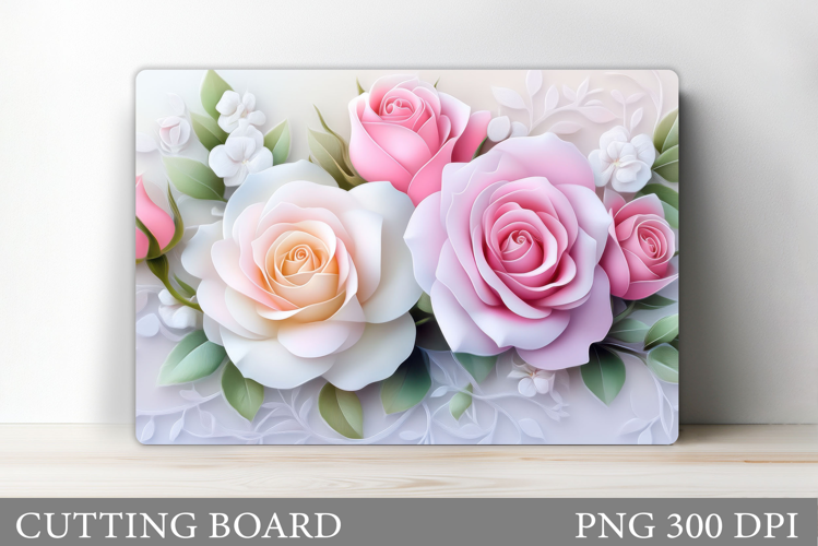 Roses Cutting Board. Flowers Cutting Board Sublimation