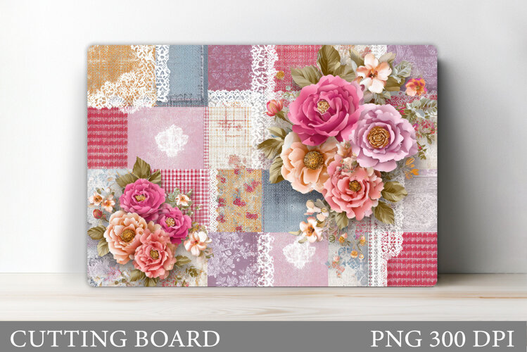 Flowers Cutting Board. Floral Cutting Board Sublimation example image 1
