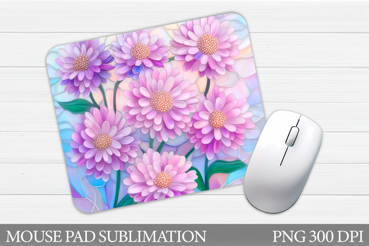 Flowers Mouse Pad Sublimation. Floral Mouse Pad Design