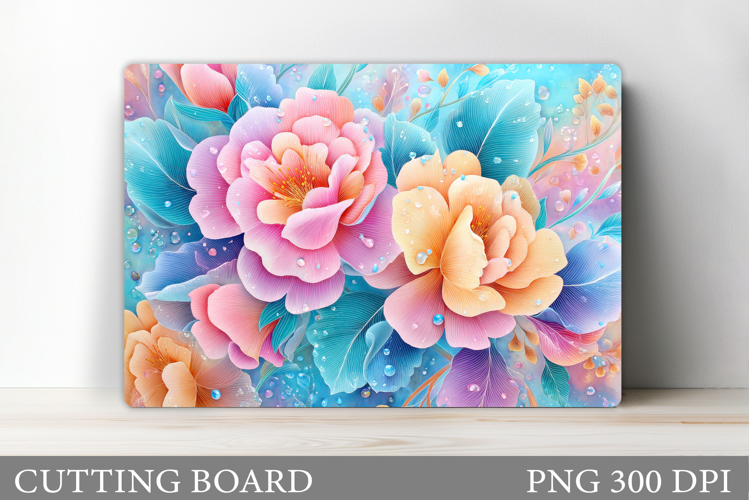 Flowers Cutting Board. Floral Cutting Board Sublimation